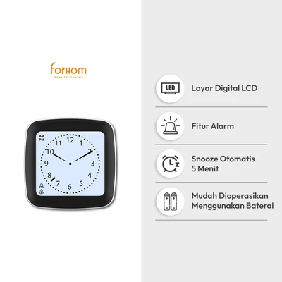 Gambar Forhom Jam Meja Lcd Digital - Hitam