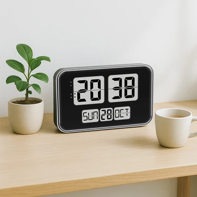 Gambar Forhom Jam Dinding LED Digital Flip - Putih