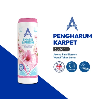 Gambar Astonish Shake & Fresh Pink Blossom Pengharum Karpet 350 gr - Putih/Pink