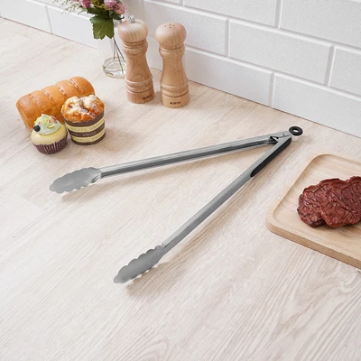 Gambar Culinart Penjepit Makanan Stainless Steel 430 44 cm - Silver/Hitam