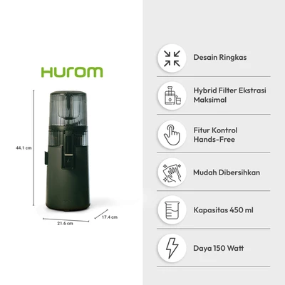 Gambar Hurom Slow Juicer H410/H70St-Bes02Mb - Hitam