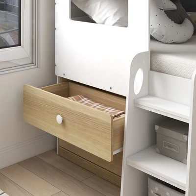 Gambar Informa Stanley Mid Tempat Tidur Anak Scandinavian - Cokelat/Putih