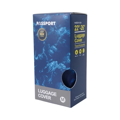 Gambar Passport Sarung Koper Sea Breeze Ukuran M - Biru