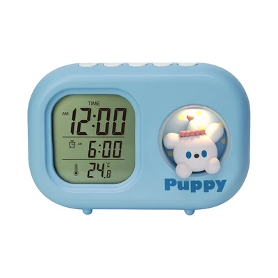Gambar Forhom Jam LCD Digital Dengan Alarm Puppy - Biru