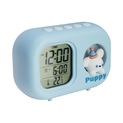 Gambar Forhom Jam LCD Digital Dengan Alarm Puppy - Biru