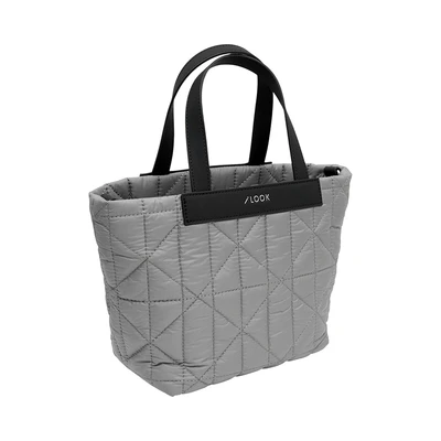 Gambar Ilook Tas Selempang Puffy Graphic Quilted - Abu-Abu