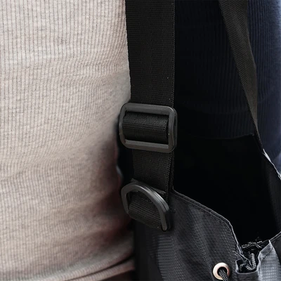 Gambar Ataru Tas Bahu Lipat Nylon Medium - Hitam/Abu-Abu