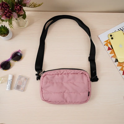 Gambar Ataru Tas Selempang Puffy Nylon Small - Pink Dusty