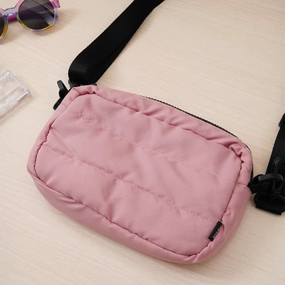 Gambar Ataru Tas Selempang Puffy Nylon Small - Pink Dusty