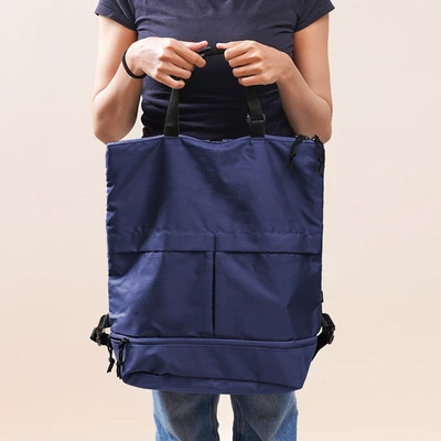 Gambar Ataru Tote Bag Backpack Nylon 2 In 1 - Biru