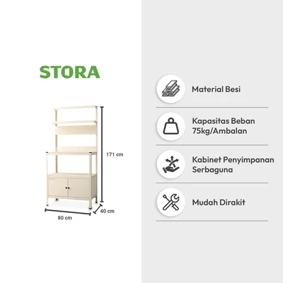 Gambar Stora Spacio Kabinet Dapur - Krem