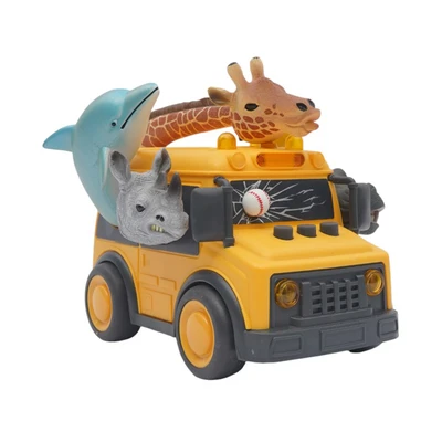 Gambar Cruzer City Action Friction School Bus Jungle - Mix