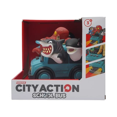 Gambar Cruzer City Action Friction School Bus Ocean - Mix