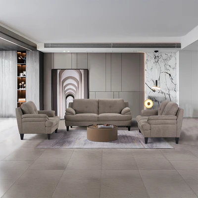 Gambar Informa Jackson Set Sofa Fabric - Cokelat Muda