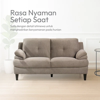 Gambar Informa Jackson Sofa Fabric 2 Seater - Cokelat Muda