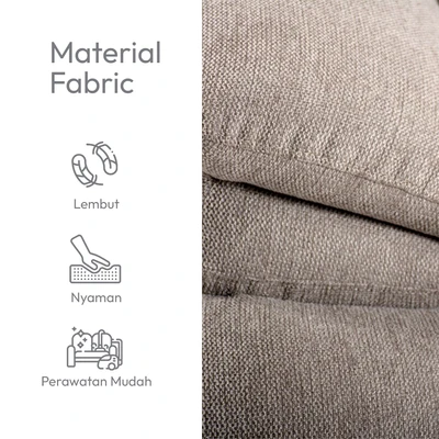 Gambar Informa Jackson Sofa Fabric 2 Seater - Cokelat Muda