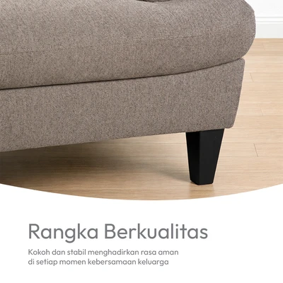 Gambar Informa Jackson Sofa Fabric 2 Seater - Cokelat Muda