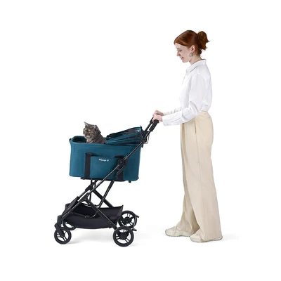Gambar Ibiyaya Travois Stroller Hewan 3 Lipatan - Biru