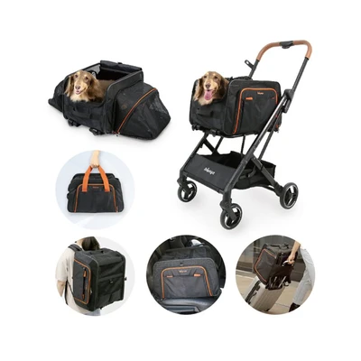 Gambar Ibiyaya Jetpaw Stroller Hewan 3 In 1 - Hitam
