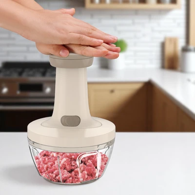 Gambar Culinart Press Chopper 400 ml - Krem Beige