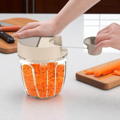 Gambar Culinart Pull Chopper 900 ml - Krem Beige