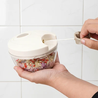 Gambar Culinart Pull Chopper & Salad Spinner - Krem Beige