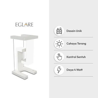 Gambar Eglare Lampu Meja LED Levitating Balance 4 Watt - Putih
