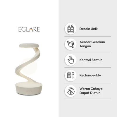 Gambar Eglare Lampu Meja LED Levitating Ball 3 Watt - Putih