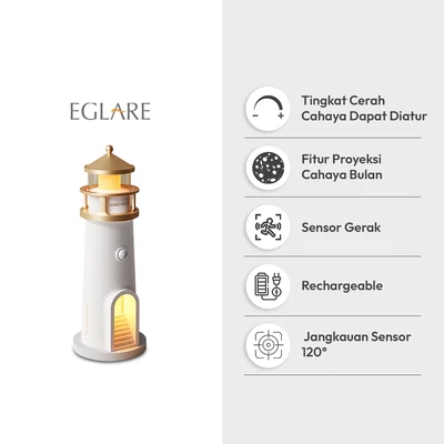 Gambar Eglare Lampu Meja LED 5 Watt Lighthouse - Putih