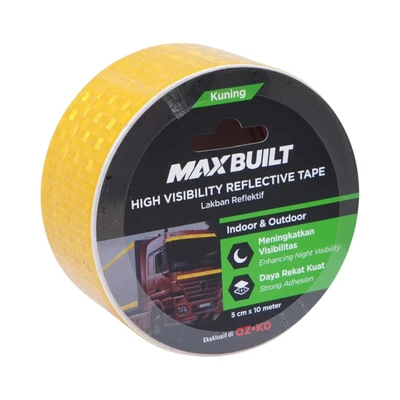 Gambar Maxbuilt 10 mtr Lakban Reflektif Honeycomb - Kuning