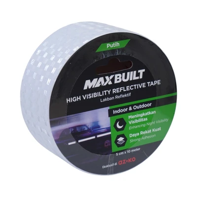 Gambar Maxbuilt 10 mtr Lakban Reflektif Honeycomb - Putih
