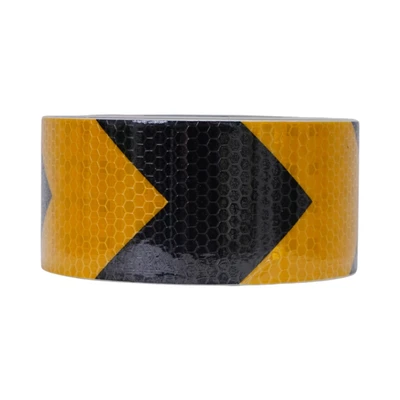 Gambar Maxbuilt 10 mtr Lakban Reflektif Honeycomb - Kuning/Hitam