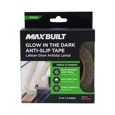 Gambar Maxbuilt 5 mtr Lakban Anti Slip Glow In The Dark - Hitam