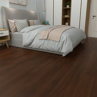 Gambar Krisfloor 122x18x0.4 cm Lantai Parket SPC - Cokelat Oak