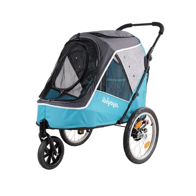 Gambar Ibiyaya Happy Jogging Stroller Hewan - Biru