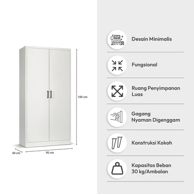 Gambar Informa Luca Utility Lemari 2 Pintu - Putih