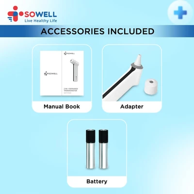 Gambar Sowell Termometer Infrared Tubuh 2 In 1 - Putih/Abu-Abu