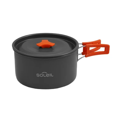 Gambar Soleil Set 5 Pcs Alat Masak Camping Nesting Aluminium - Hitam