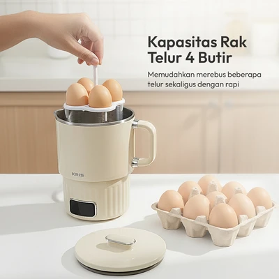 Gambar Kris Alat Perebus Telur Travel 550 watt - Putih