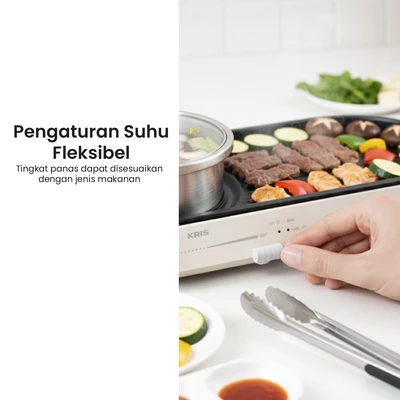 Gambar Kris Hotpot & Grill Detachable 1800 watt - Putih