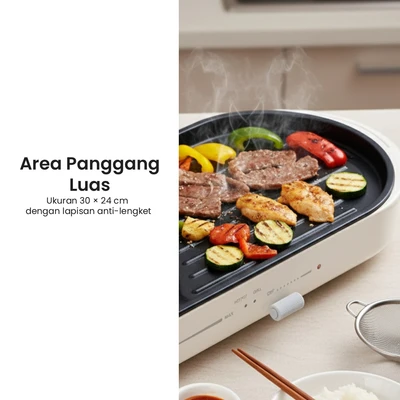 Gambar Kris Hotpot & Grill Detachable 1800 watt - Putih
