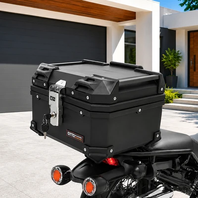 Gambar Otto Klasse 23 Ltr Box Motor Square Plastik PP Dengan Handle Aluminium - Hitam