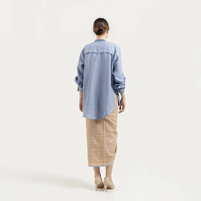 Gambar Gitaratna Ukuran M/L Mina Outer Wanita - Biru