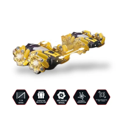 Gambar Top Gear Bumblebee Double Sided Stunt Car Remote Control 1:14 - Kuning