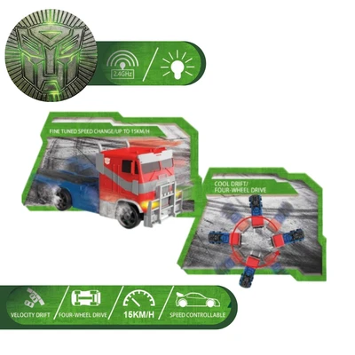 Gambar Top Gear Optimus Prime 4wd Drift Car Remote Control 1:24 - Merah/biru