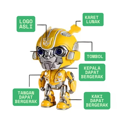 Gambar Top Gear Robot Transformers Bumblebee Sound & Light - Kuning