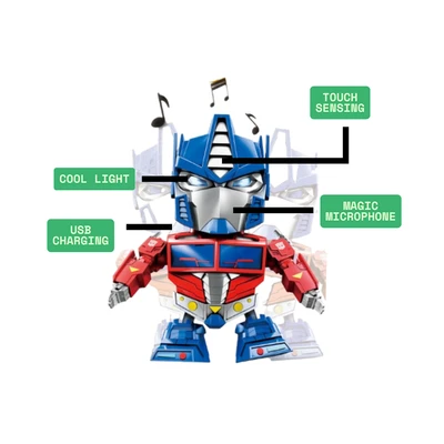 Gambar Top Gear Dancing Robot Transformers Optimus Prime - Biru/merah