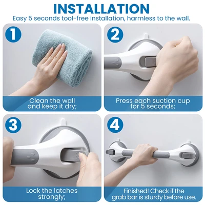 Gambar Fosa Handle Kamar Mandi Short - Putih/Abu-Abu