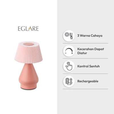 Gambar Eglare Celestia Lampu Meja LED 3 Warna Rechargeable 2 Watt - Merah