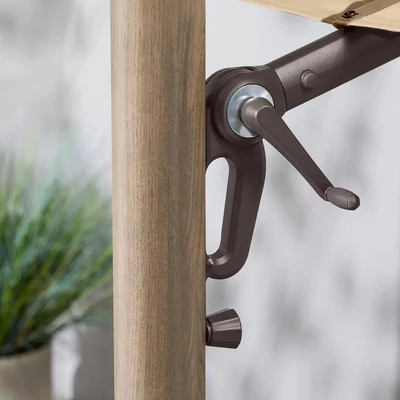 Gambar Roma Payung Taman Dengan Metal Base - Krem